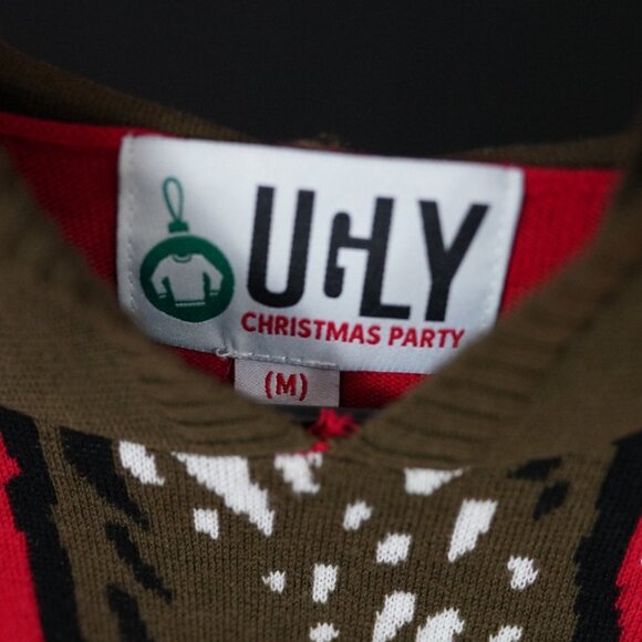 Festive Reindeer Ugly Christmas Sweater - Picture 4 of 5